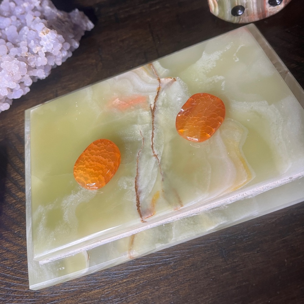 Carnelian Crackle Cabochon